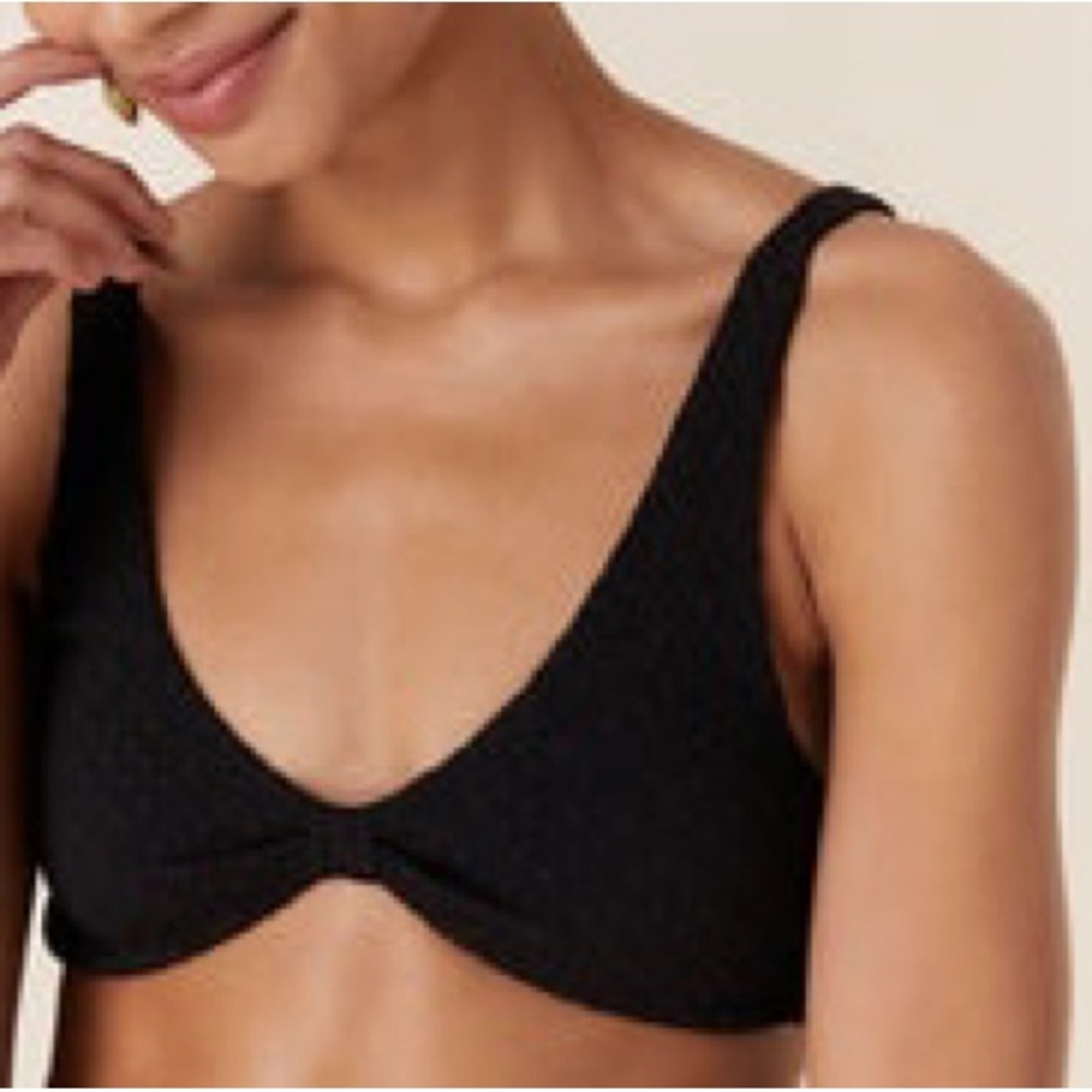 NWT Andie x Mindy The amor top In Black Medium & XL Popcorn fabric Beach Summer